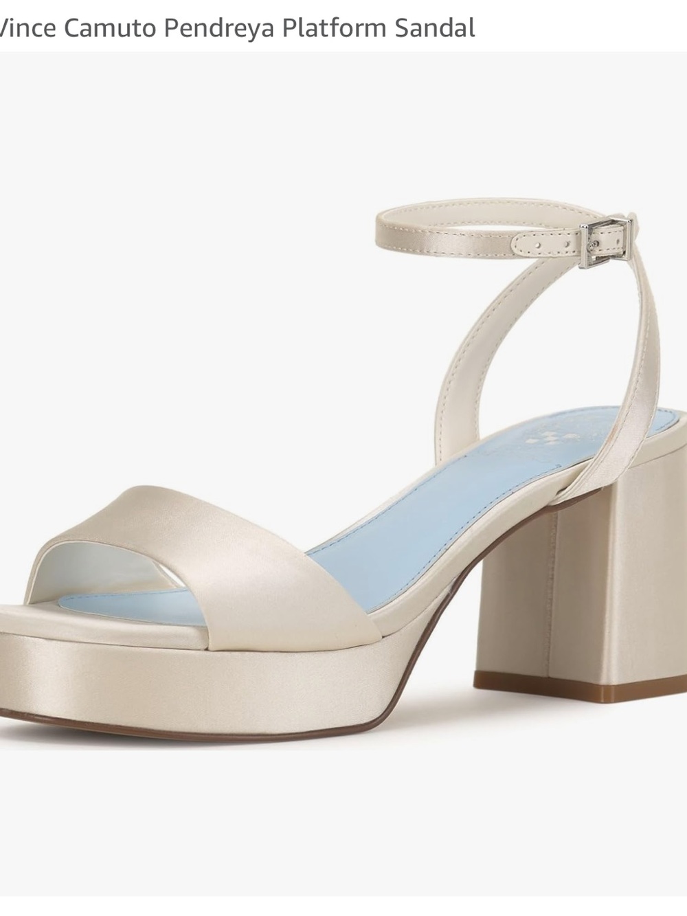 Vince Camuto Pearl-Trim Platform Sandal in Soft Ivory
